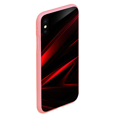 Чехол iPhone XS Max матовый Black and red / 3D-Баблгам – фото 2