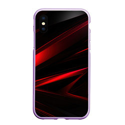 Чехол iPhone XS Max матовый Black and red