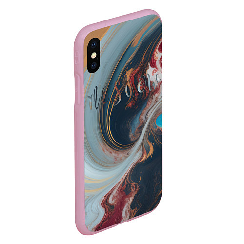 Чехол iPhone XS Max матовый Москва палитра / 3D-Розовый – фото 2