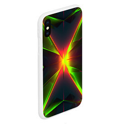 Чехол iPhone XS Max матовый Свечение буквой х, цвет: 3D-белый — фото 2