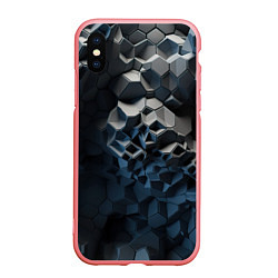Чехол iPhone XS Max матовый Каменная текстура