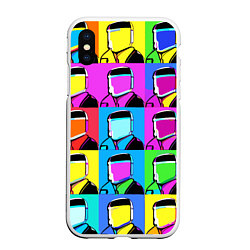 Чехол iPhone XS Max матовый Pop art - abstraction - vogue, цвет: 3D-белый