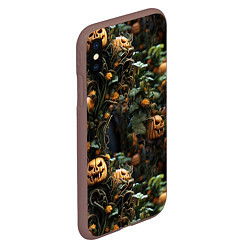 Чехол iPhone XS Max матовый Hallowen приходит, цвет: 3D-коричневый — фото 2