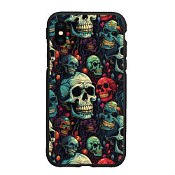 Чехол iPhone XS Max матовый Милый skull