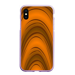 Чехол iPhone XS Max матовый Гнутое дерево, цвет: 3D-сиреневый