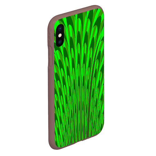 Чехол iPhone XS Max матовый Травяные стрелы / 3D-Коричневый – фото 2