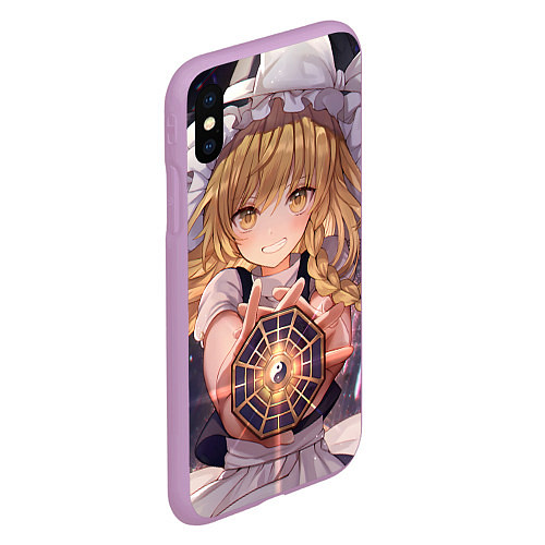 Чехол iPhone XS Max матовый Touhou Project Marisa Kirisame / 3D-Сиреневый – фото 2