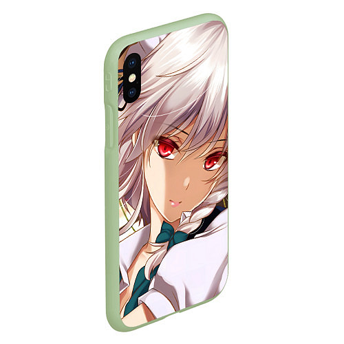 Чехол iPhone XS Max матовый Touhou Project Sakuya Izayoi / 3D-Салатовый – фото 2