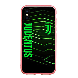 Чехол iPhone XS Max матовый Juventus 2 green logo, цвет: 3D-баблгам