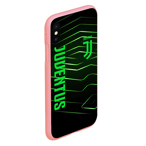 Чехол iPhone XS Max матовый Juventus 2 green logo / 3D-Баблгам – фото 2