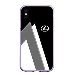Чехол iPhone XS Max матовый Лексус - спортивный серый