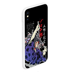 Чехол iPhone XS Max матовый Кокушибо самурай - Клинок демонов, цвет: 3D-белый — фото 2