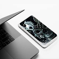 Чехол iPhone XS Max матовый Смутный взгляд, цвет: 3D-белый — фото 2