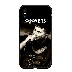 Чехол iPhone XS Max матовый Osovets metal band, цвет: 3D-черный