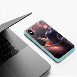 Чехол iPhone XS Max матовый Touhou Project Сакуя Izayoi, цвет: 3D-мятный — фото 2