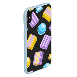 Чехол iPhone XS Max матовый Жевательная резинка, цвет: 3D-голубой — фото 2