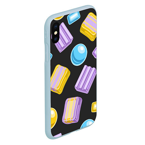 Чехол iPhone XS Max матовый Жевательная резинка / 3D-Голубой – фото 2