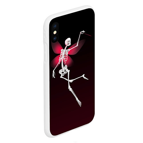 Чехол iPhone XS Max матовый Скелет фея / 3D-Белый – фото 2