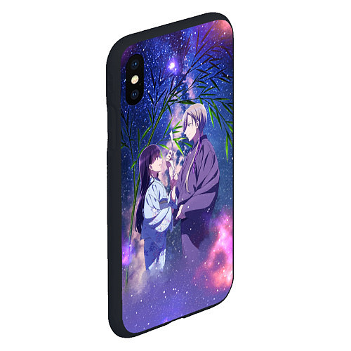 Чехол iPhone XS Max матовый Kiyoka Kudou and Miyo Saimori / 3D-Черный – фото 2