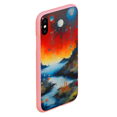 Чехол iPhone XS Max матовый Импрессионистская абстрактная живопись / 3D-Баблгам – фото 2