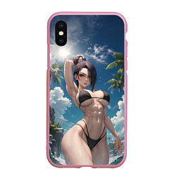 Чехол iPhone XS Max матовый Девушка в купальник на море
