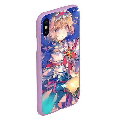 Чехол iPhone XS Max матовый Touhou Project Алиса Маргатройд и Мариса Кирисаме / 3D-Сиреневый – фото 2