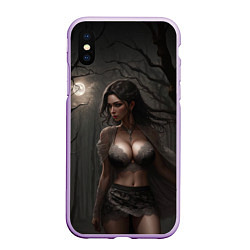 Чехол iPhone XS Max матовый Девушка в белье под луной