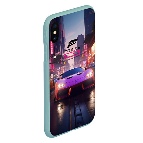 Чехол iPhone XS Max матовый Forza Horizon street racing / 3D-Мятный – фото 2