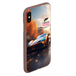 Чехол iPhone XS Max матовый Forza Horison осенний пейзаж, цвет: 3D-коричневый — фото 2