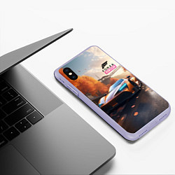 Чехол iPhone XS Max матовый Forza Horison осенний пейзаж, цвет: 3D-светло-сиреневый — фото 2