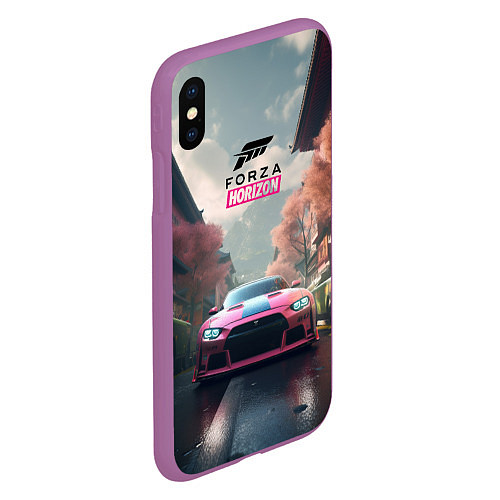 Чехол iPhone XS Max матовый Forza horizon game / 3D-Фиолетовый – фото 2