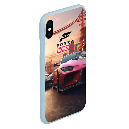 Чехол iPhone XS Max матовый Forza street racihg / 3D-Голубой – фото 2