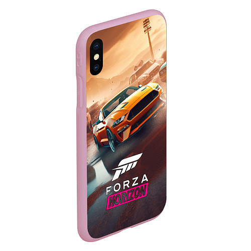 Чехол iPhone XS Max матовый Forza Horizon race / 3D-Розовый – фото 2