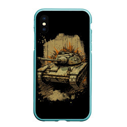 Чехол iPhone XS Max матовый Т54 русский танк