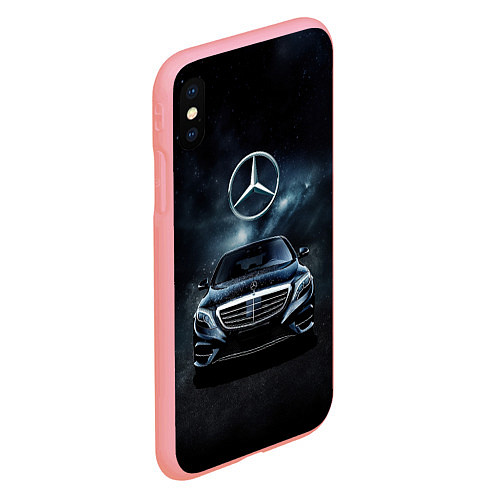 Чехол iPhone XS Max матовый Mercedes Benz black / 3D-Баблгам – фото 2