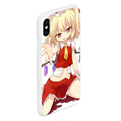 Чехол iPhone XS Max матовый Touhou Project Flandre Скарлет Cute / 3D-Белый – фото 2