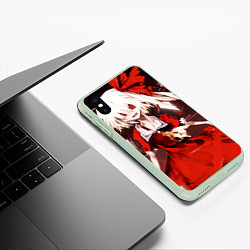 Чехол iPhone XS Max матовый Touhou Project Flandre Scarlet, цвет: 3D-салатовый — фото 2