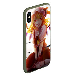 Чехол iPhone XS Max матовый Touhou Project Flandre Scarlet Joy, цвет: 3D-темно-зеленый — фото 2