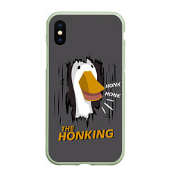 Чехол iPhone XS Max матовый The honking, цвет: 3D-салатовый