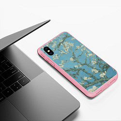 Чехол iPhone XS Max матовый Цветущие ветки миндаля - картина ван Гога, цвет: 3D-баблгам — фото 2
