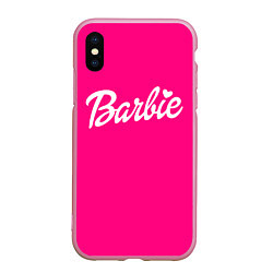 Чехол iPhone XS Max матовый Барби розовая
