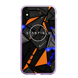 Чехол iPhone XS Max матовый Starfield logo abstract