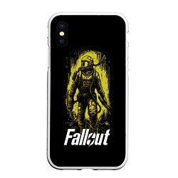 Чехол iPhone XS Max матовый Fallout green style
