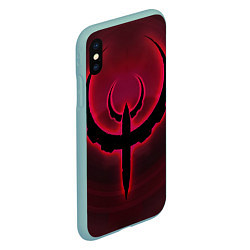 Чехол iPhone XS Max матовый Quake красный, цвет: 3D-мятный — фото 2