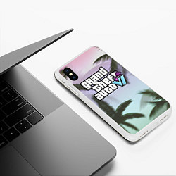Чехол iPhone XS Max матовый Grand theft soon, цвет: 3D-белый — фото 2