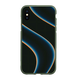 Чехол iPhone XS Max матовый Абстрактные волны арт