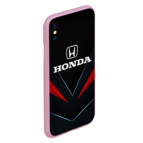 Чехол iPhone XS Max матовый Honda - технологии / 3D-Розовый – фото 2