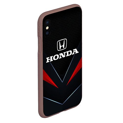 Чехол iPhone XS Max матовый Honda - технологии / 3D-Коричневый – фото 2