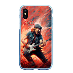 Чехол iPhone XS Max матовый ACDC rock music