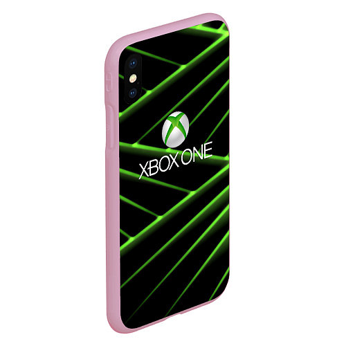 Чехол iPhone XS Max матовый Xbox game pass line / 3D-Розовый – фото 2